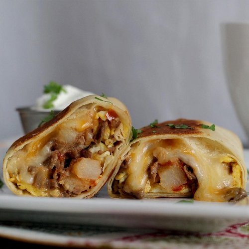 Carne Asada Aamiainen Burrito